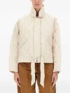 Isabel Marant Étoile Quilted Tie Jacket In Neutral