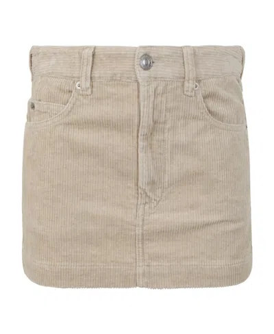 Isabel Marant Étoile Rania Corduroy Miniskirt In Nude