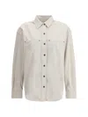 Isabel Marant Étoile Relaxed Fit Jersey Shirt With Dropped Shoulder In Ecru