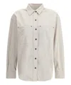 Isabel Marant Étoile Relaxed Fit Jersey Shirt With Dropped Shoulder In Grey