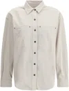 Isabel Marant Étoile Relaxed Fit Jersey Shirt With Dropped Shoulder In White