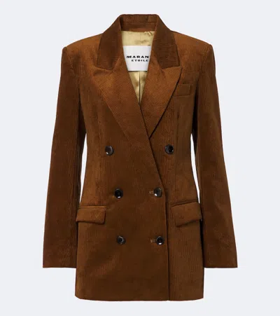 Isabel Marant Étoile Rasma Cotton And Linen Corduroy Blazer In Brown