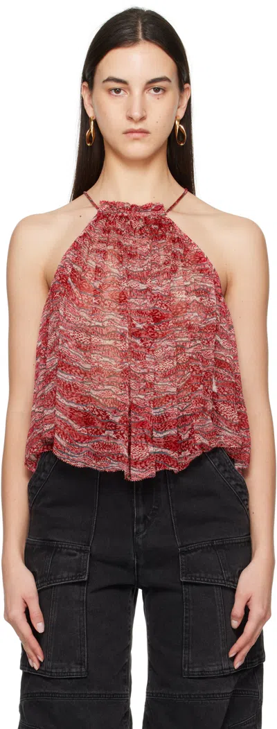 ISABEL MARANT ÉTOILE RED AKILA CAMISOLE