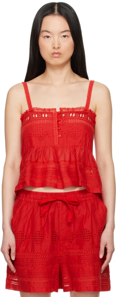 Isabel Marant Étoile Red Denys Tank Top