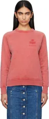 Isabel Marant Étoile Red Milla Sweatshirt In Coral