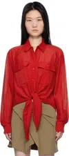 Isabel Marant Étoile Red Nath Shirt In Red