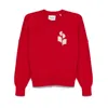 Isabel Marant Étoile Womens Poppy Red Round-knit Knitted Cotton And Wool-blend Jumper