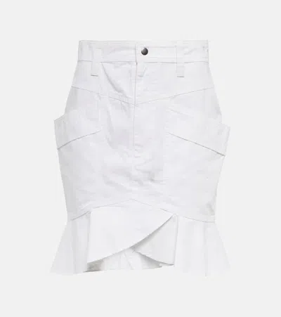 Isabel Marant Étoile Regane Ruffle Cotton Skirt In White