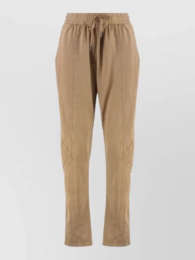 Isabel Marant Étoile Regina Cotton Straight Leg Lounge Trousers In Nude