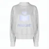 Isabel Marant Étoile Relaxed-fit Heather Grey Sweatshirt With Minimalist Logo In Gray