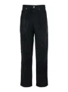 Isabel Marant Étoile Relaxed-fit High Waist Pants With Textured Surface In Black