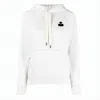 Isabel Marant Étoile Relaxed Fit Hoodie With Minimalist Design And Embroidered Logo In White