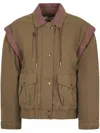 Isabel Marant Étoile Isabel Marant Etoile Khaki Cotton Blend Desha Padded Jacket In Brown