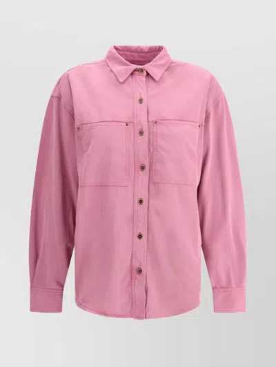 Isabel Marant Étoile Relaxed Fit Jersey Shirt With Drop Shoulder In Pink