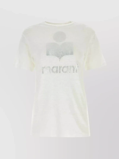 ISABEL MARANT ÉTOILE RELAXED FIT LINEN CREW-NECK T-SHIRT