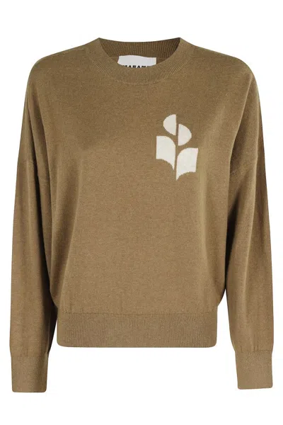 ISABEL MARANT ÉTOILE RELAXED FIT LONG SLEEVE JERSEY TOP WITH RIBBED DETAILS
