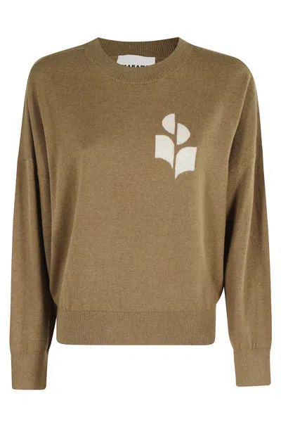 Isabel Marant Étoile Relaxed Fit Long Sleeve Jersey Top With Ribbed Details In Neutral
