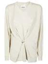 Isabel Marant Étoile Relaxed Fit Pullover With Round Neckline And Soft Texture In White