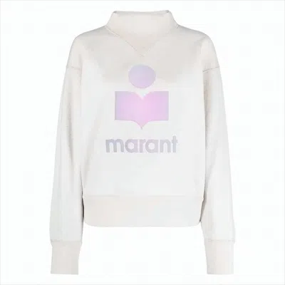 Isabel Marant Étoile Relaxed-fit Sweatshirt With Gradient Logo Print In White