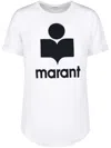 Isabel Marant Étoile Relaxed-fit White T-shirt With Graphic Logo In White