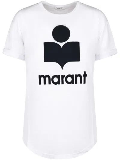 Isabel Marant Étoile Relaxed-fit White T-shirt With Graphic Logo