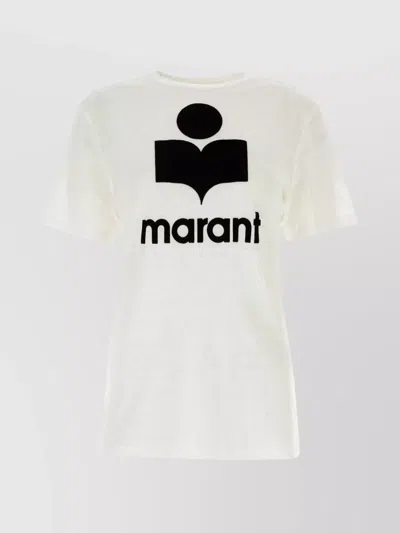 ISABEL MARANT ÉTOILE RELAXED LINEN CREW-NECK T-SHIRT