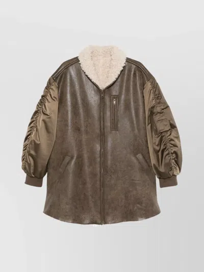 Isabel Marant Étoile Relaxed Oversized Jacket Featuring Front Pocket In Brown