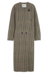 Isabel Marant Étoile Renee Plaid Virgin Wool Coat In Neutral