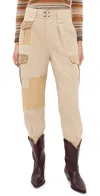 Isabel Marant Étoile Patchwork Cargo Pants In Brown