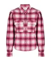 Isabel Marant Étoile Reosi Checked Wool-blend Flannel Shirt In Pink