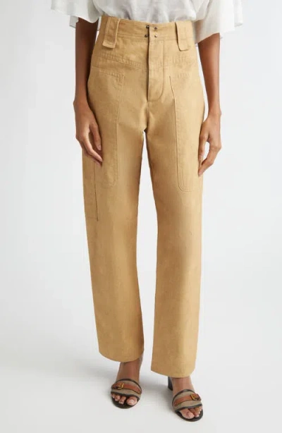 Isabel Marant Étoile Rhil Straight Leg Cotton Pants In Multi