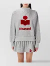 Isabel Marant Étoile Moby Flocked Cotton-blend Jersey Sweatshirt In Metallic