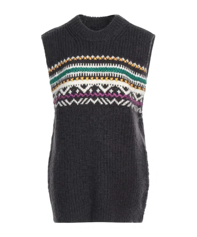 Isabel Marant Étoile Ribbed Knit Vest In Black