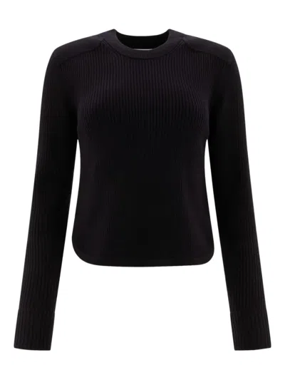 Isabel Marant Étoile Ribbed Panelled Sweater In Black