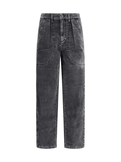 ISABEL MARANT ÉTOILE RIBBED VELVET PANTS
