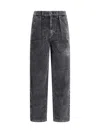 Isabel Marant Étoile Ribbed Velvet Pants In Gray