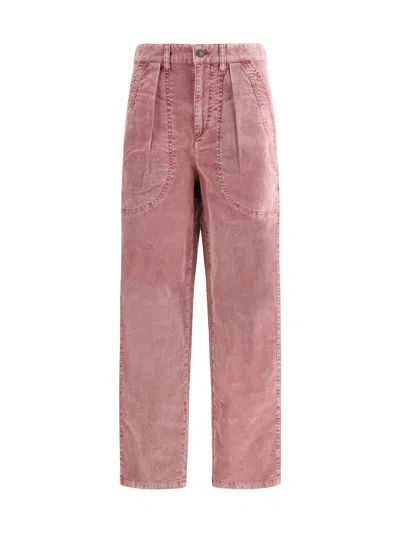 ISABEL MARANT ÉTOILE RIBBED VELVET PANTS