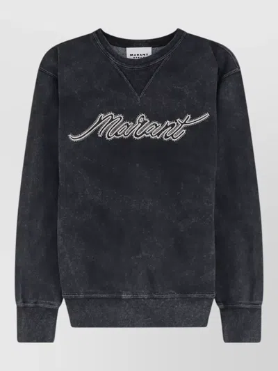 Isabel Marant Étoile Rise Recycled Material Crew Neck Sweatshirt In Black