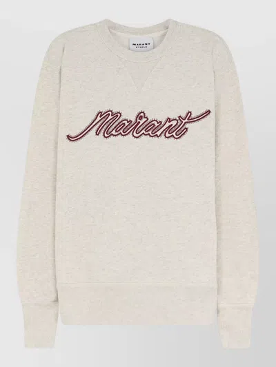Isabel Marant Étoile Rise Recycled Material Crew Neck Sweatshirt In White