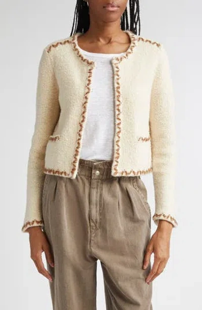 Isabel Marant Étoile Rochelle Bouclè Jacket In Ecru/ Bronze
