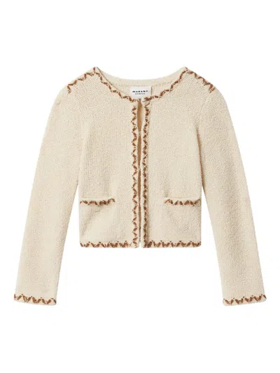 Isabel Marant Étoile Rochelle Trim-detail Cardigan In Neutral