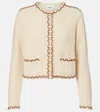 Isabel Marant Étoile Rochelle Wool-blend Tweed Cardigan In Brown