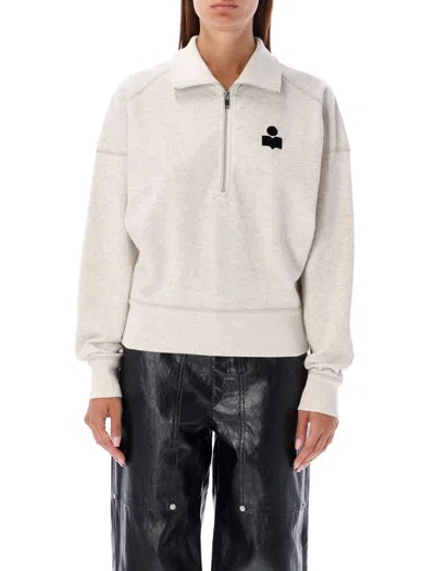 Isabel Marant Étoile Ross Half Zip Sweatshirt In Neutral
