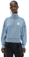 Isabel Marant Étoile Ross Sweatshirt Slate Blue/ecru In Multi