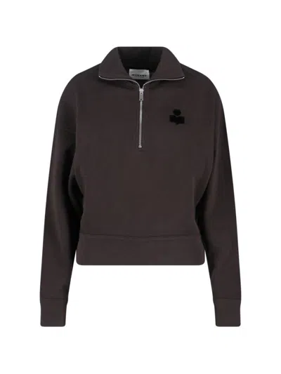 ISABEL MARANT ÉTOILE ROSS ZIP SWEATSHIRT - BLACK