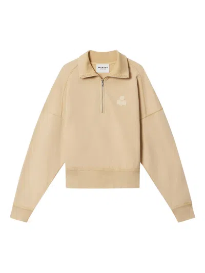 Isabel Marant Étoile Ross Zip Sweatshirt In Neutral