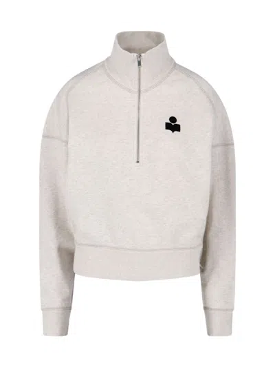 Isabel Marant Étoile Ross Zip Sweatshirt In Gray
