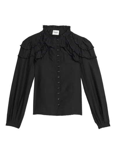Isabel Marant Étoile Isabel Marant Etoile Rouches Christa Shirt In Black