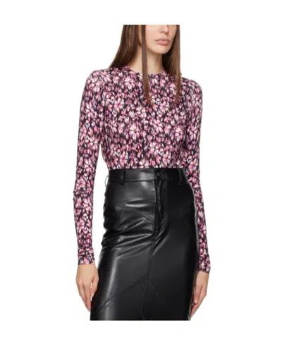 Isabel Marant Étoile Round Collar Hollowed-out T-shirt In Multicolor