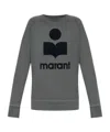 Isabel Marant Étoile Round-collar Long-sleeve Hoodie In Black